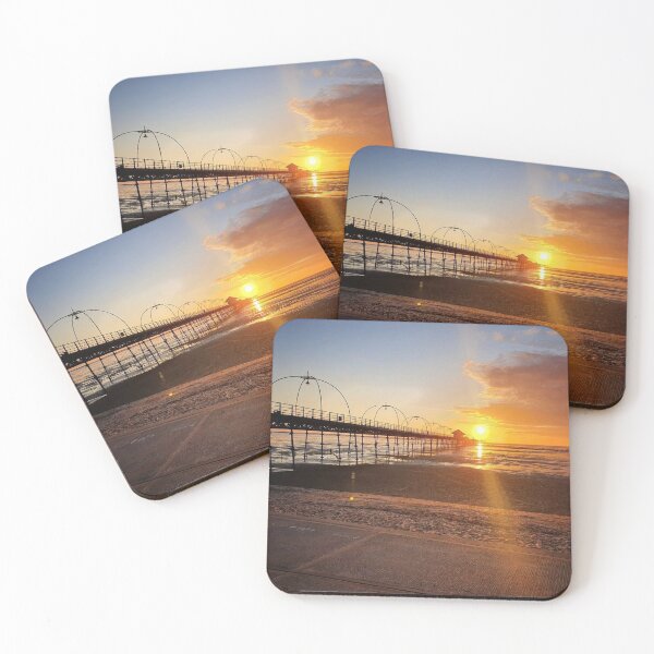 Item preview, Beach Sunset over the Sea at Southport Pier by Matthew Slack designed and sold by Mrserious0.