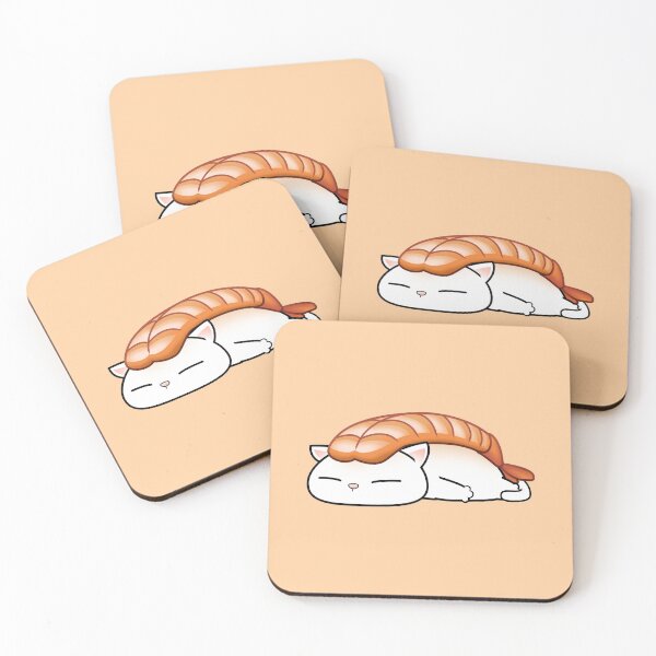 Item preview, Chubby Cats Shrimp Sushi Cat designed and sold by Takeda-art.
