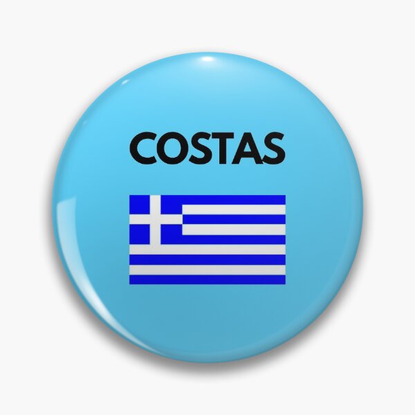 Item preview, Costas Greek Name with Greek Flag Design designed and sold by TheGreekGuy.
