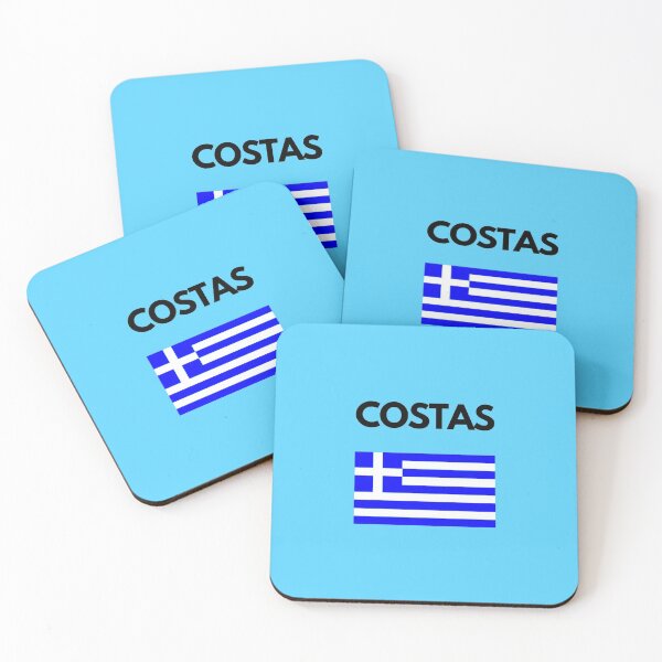 Item preview, Costas Greek Name with Greek Flag Design designed and sold by TheGreekGuy.