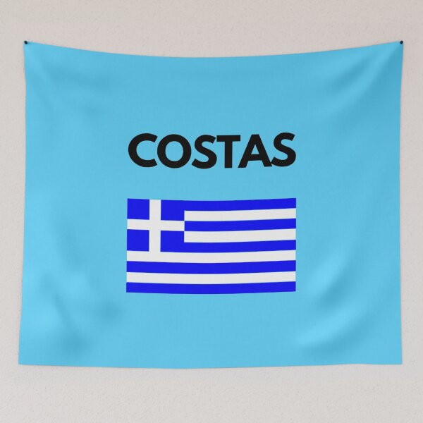 Item preview, Costas Greek Name with Greek Flag Design designed and sold by TheGreekGuy.