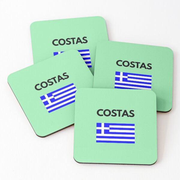 Item preview, Costas Greek Name with Greek Flag Design designed and sold by TheGreekGuy.