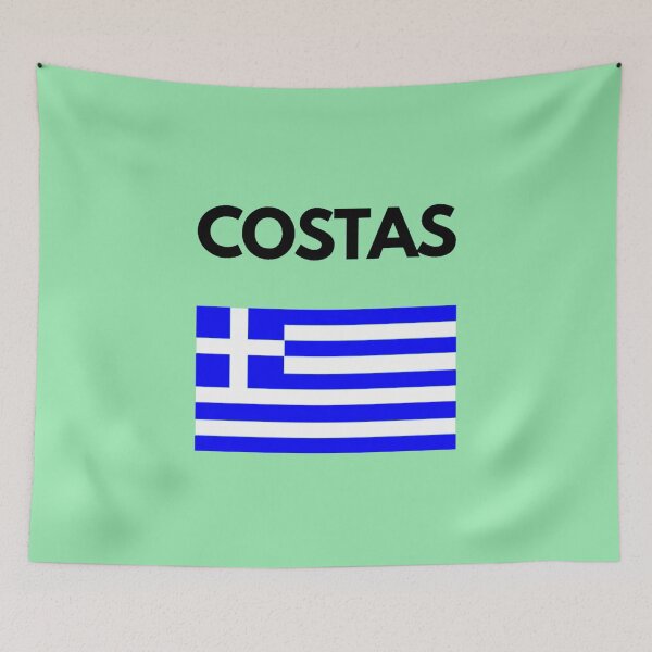 Item preview, Costas Greek Name with Greek Flag Design designed and sold by TheGreekGuy.
