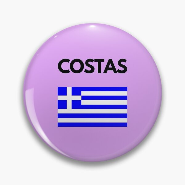 Item preview, Costas Greek Name with Greek Flag Design designed and sold by TheGreekGuy.