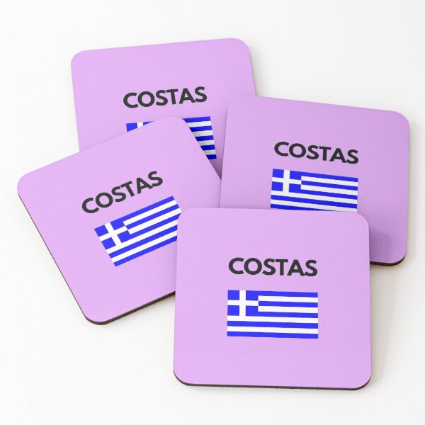 Item preview, Costas Greek Name with Greek Flag Design designed and sold by TheGreekGuy.