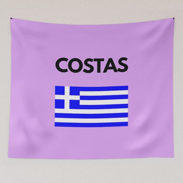Item preview, Costas Greek Name with Greek Flag Design designed and sold by TheGreekGuy.
