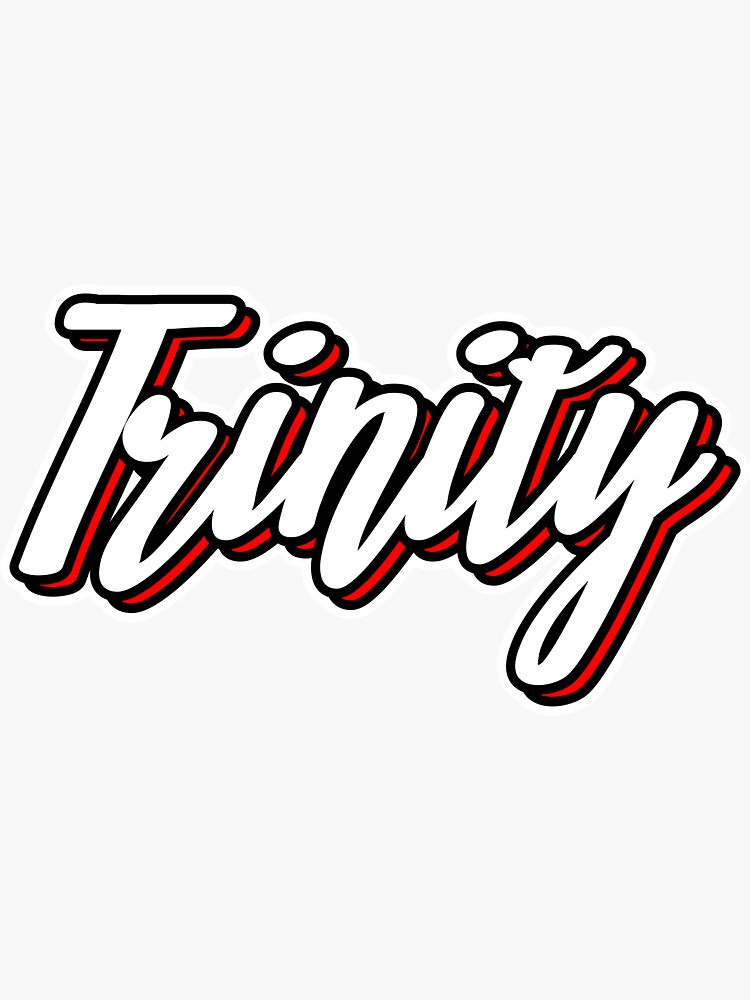 "Trinity first name hand lettering design" Sticker for Sale by sulies