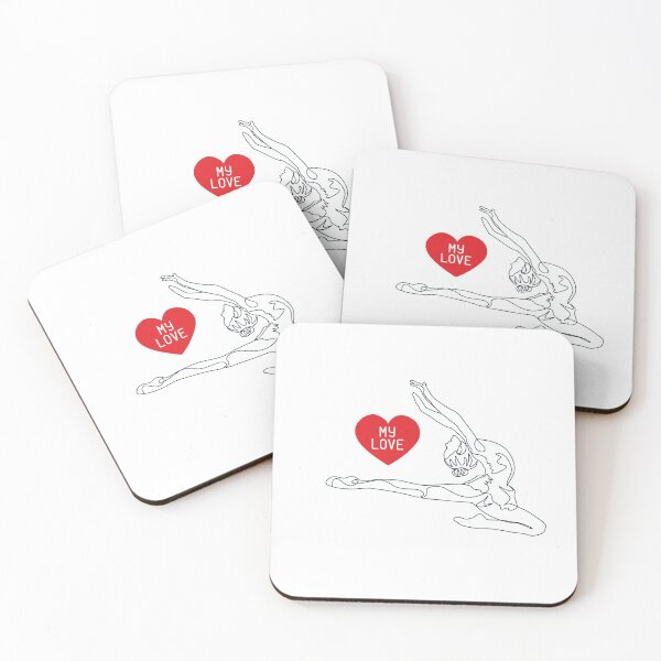Item preview, My love rhythmic gymnastics in the heart lineart designed and sold by Elena Elena.