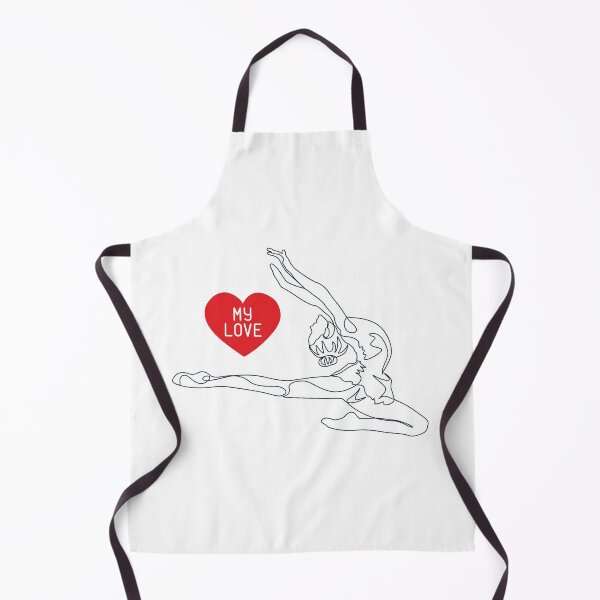 Item preview, My love rhythmic gymnastics in the heart lineart designed and sold by Elena Elena.