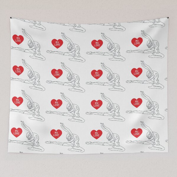 Item preview, My love rhythmic gymnastics in the heart lineart designed and sold by Elena Elena.