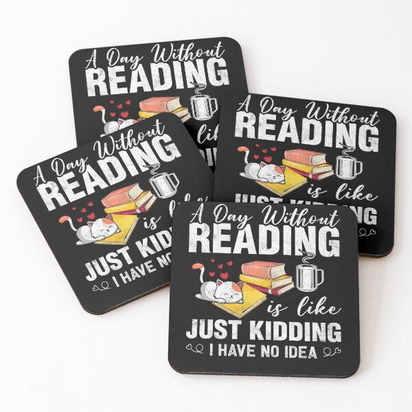 Item preview, A Day Without Reading Funny Bookworm Cat Coffee Book lovers Gifts designed and sold by topdesignarts.