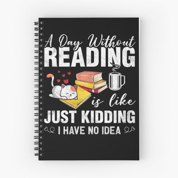 Item preview, A Day Without Reading Funny Bookworm Cat Coffee Book lovers Gifts designed and sold by topdesignarts.