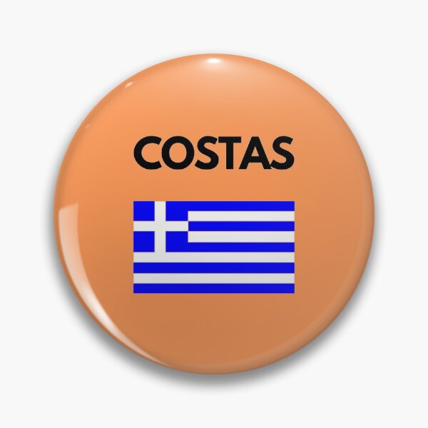 Item preview, Costas Greek Name with Greek Flag Design designed and sold by TheGreekGuy.