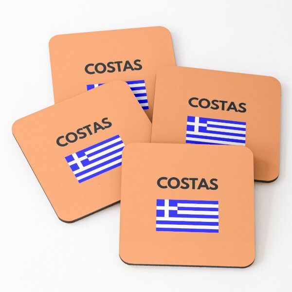 Item preview, Costas Greek Name with Greek Flag Design designed and sold by TheGreekGuy.