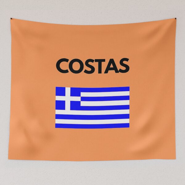 Item preview, Costas Greek Name with Greek Flag Design designed and sold by TheGreekGuy.