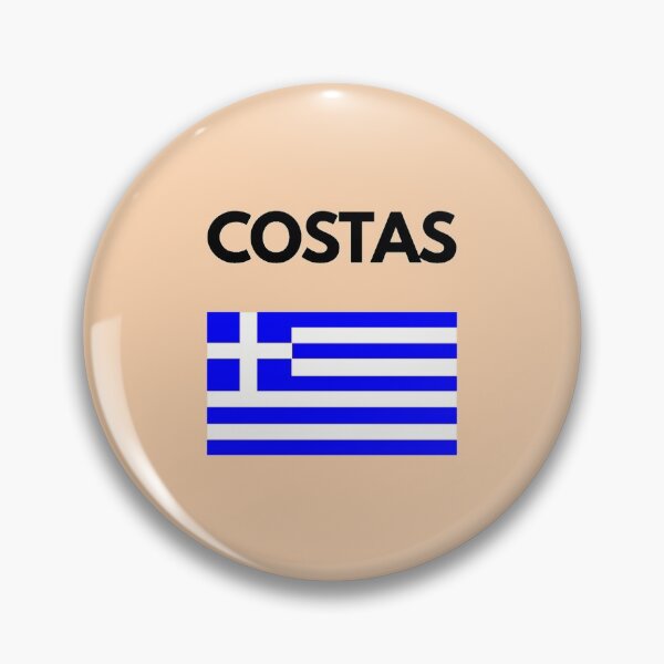 Item preview, Costas Greek Name with Greek Flag Design designed and sold by TheGreekGuy.