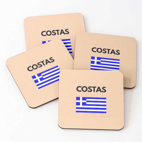 Item preview, Costas Greek Name with Greek Flag Design designed and sold by TheGreekGuy.