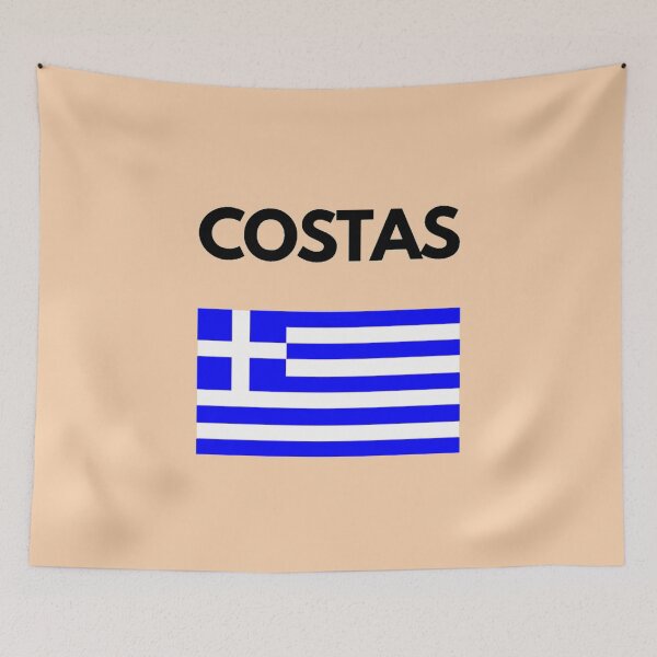 Item preview, Costas Greek Name with Greek Flag Design designed and sold by TheGreekGuy.