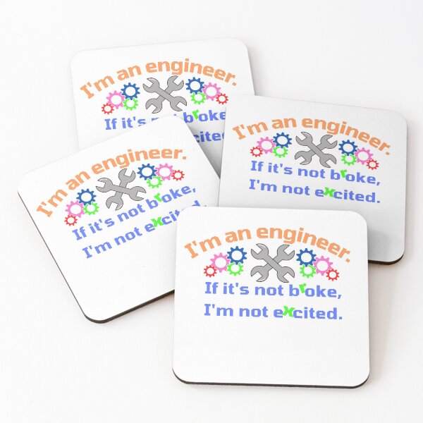 Item preview, I'm an engineer. Orange and Blue. Colored gears. designed and sold by MihaiER.