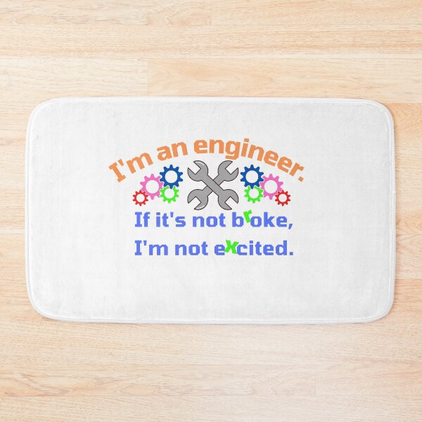 Item preview, I'm an engineer. Orange and Blue. Colored gears. designed and sold by MihaiER.
