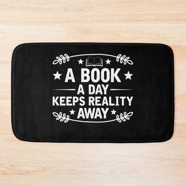 Item preview, Funny Bookworm Saying A Book a Day Keeps Reality Away Reader designed and sold by topdesignarts.