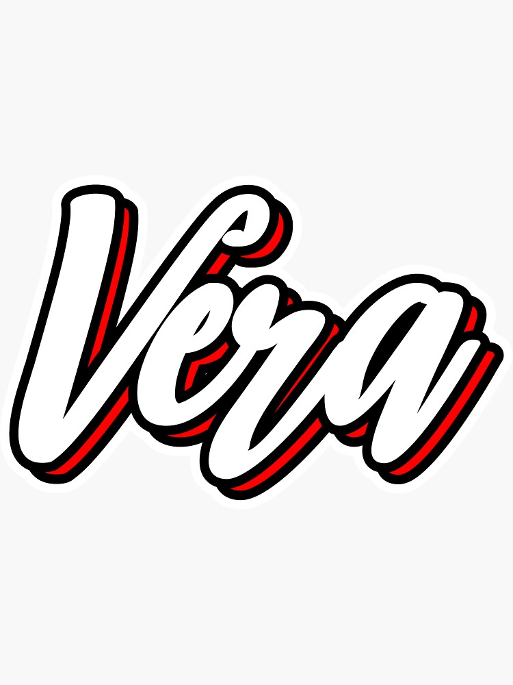 Vera First Name Hand Lettering Design Sticker For Sale By Sulies Redbubble 0205