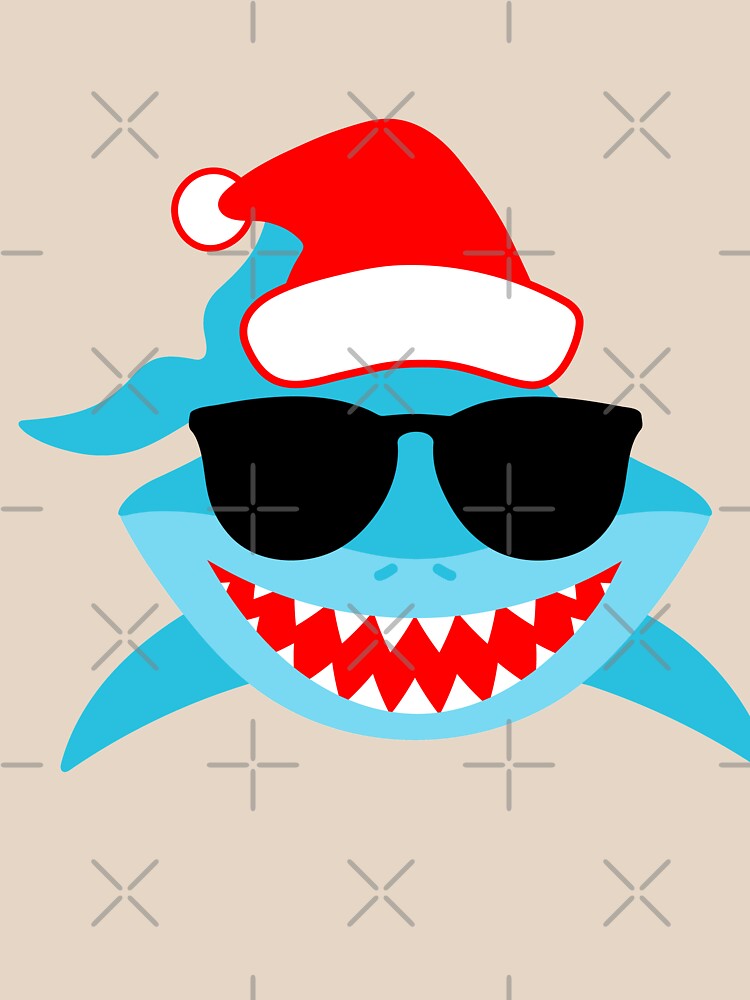 "Christmas Shark Santa Shark Christmas , Faws , Shark , Ocean , Santa