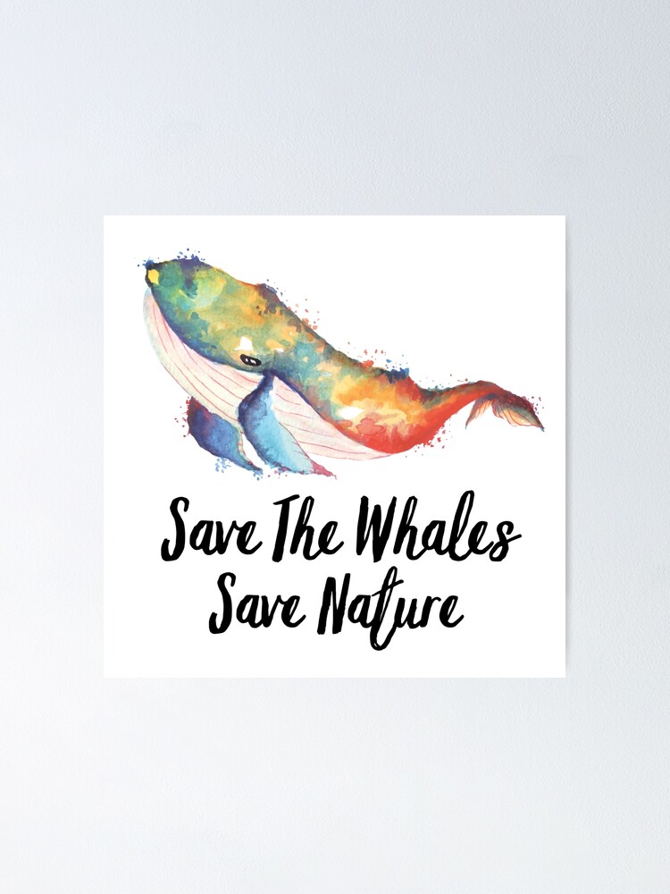 Save The Whales Save Nature Save Whales Save Our Seas Save The Whale Ocean Poster By 5514