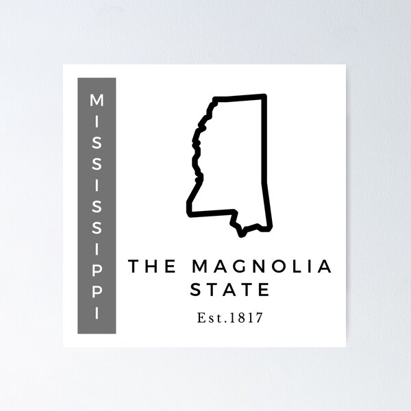 Item preview, Minimalist US State Design - Mississippi designed and sold by Gabriella Flores.