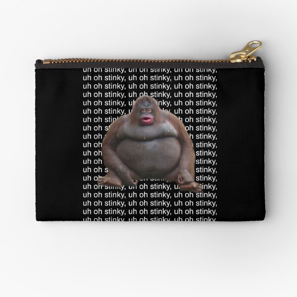 Uh Oh Stinky Poop Le Monke Meme Zip Pouch by Willia Dixie - Pixels