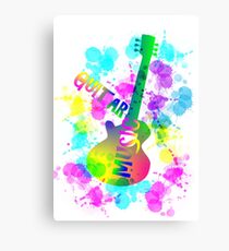Rainbow Guitar Music Themed Graphic Canvas Print