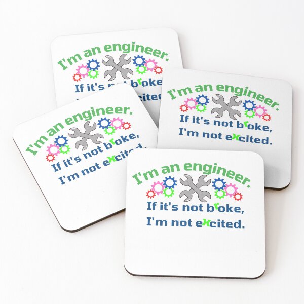Item preview, I'm an engineer. Green and Navy. Colored gears. designed and sold by MihaiER.