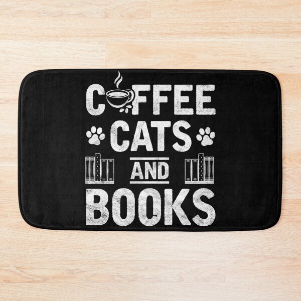 Item preview, Cat Coffee and Book Lovers Bookworm Cute Design designed and sold by topdesignarts.