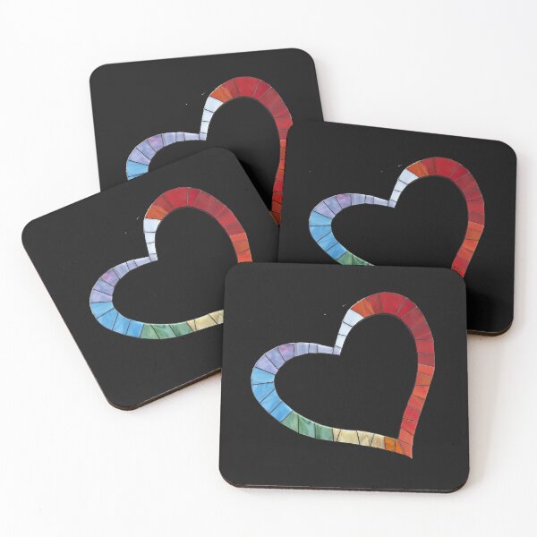 Item preview, mosaic heart in rainbow colors designed and sold by Adriana Zoon.
