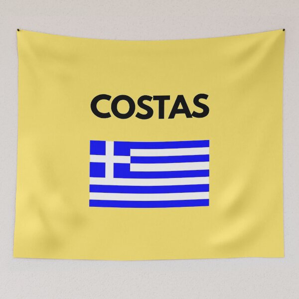 Item preview, Costas Greek Name with Greek Flag Design designed and sold by TheGreekGuy.