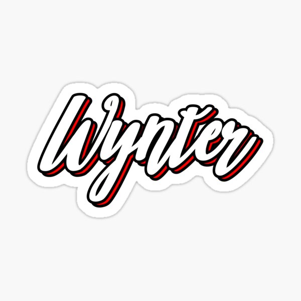 "Wynter first name hand lettering design" Sticker for Sale by sulies Redbubble