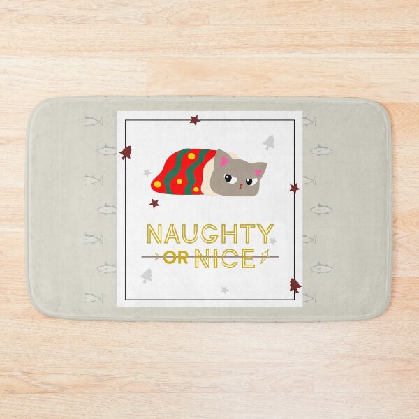 Item preview, Naughty or Nice Kitty Christmas theme designed and sold by Hartsygarden.