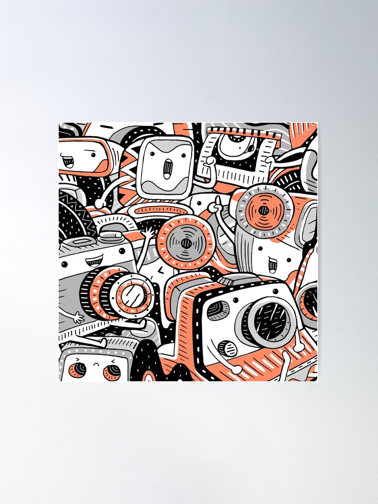 Abstract Camera Pattern Poster for Sale by JaunzemsR