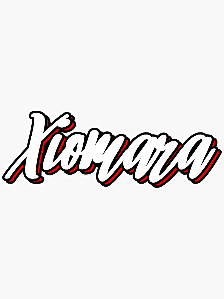 "Xiomara first name hand lettering design" Sticker by sulies Redbubble