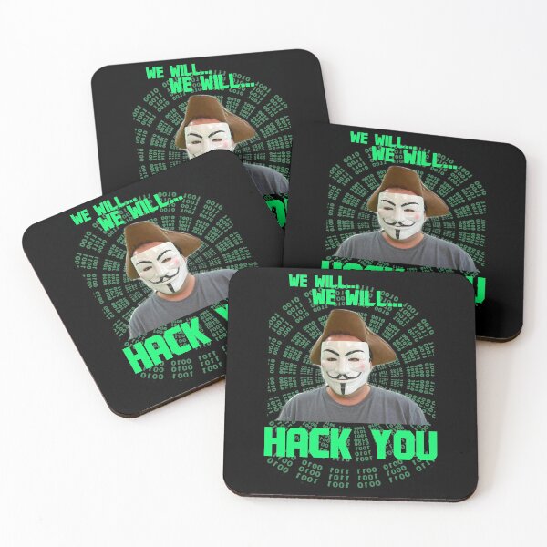 Item preview, We Will We Will HACK YOU Anonymous Cyber Matrix Worst Shirt Ever designed and sold by blueversion.