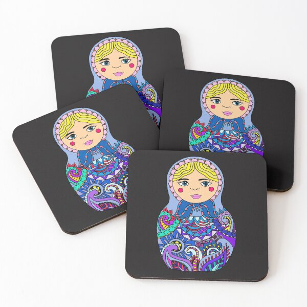 Item preview, Nesting Doll - Blue and Lilac Palette designed and sold by Niina  Niskanen.