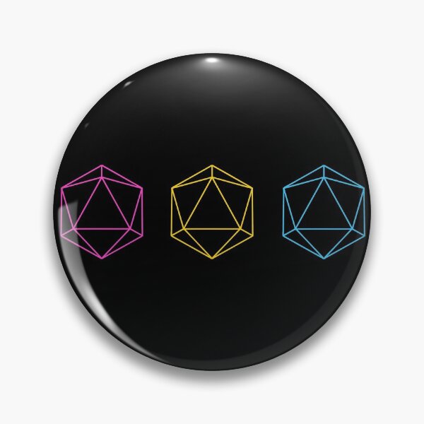 Item preview, Subtle DnD Pan Pride Dice, Pansexual D20 designed and sold by MickTilio.