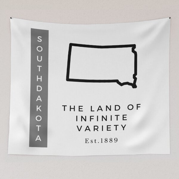 Item preview, Minimalist US State Design - South Dakota designed and sold by Gabriella Flores.