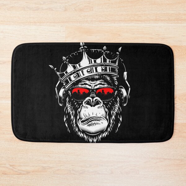Item preview, Gorillahead with red sunglasses crown and headphones designed and sold by froggy-stylecom.
