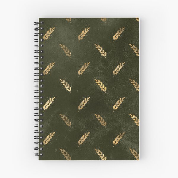 Item preview, Gold wheat pattern on a green background designed and sold by AnnieHochmann.