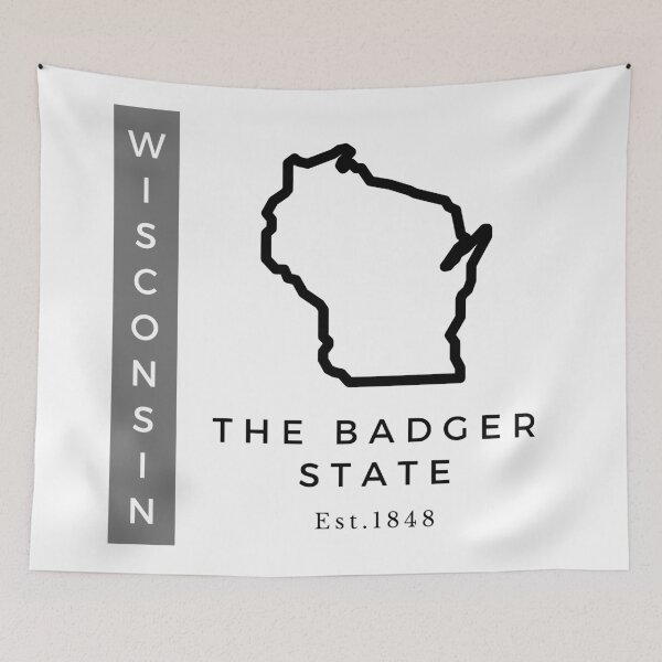 Item preview, Minimalist US State Design - Wisconsin designed and sold by Gabriella Flores.
