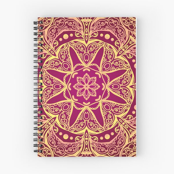 Item preview, Red gold mandala flower pattern designed and sold by urban-color.