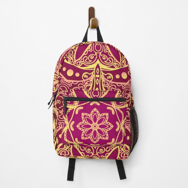 Item preview, Red gold mandala flower pattern designed and sold by urban-color.