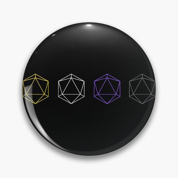 Item preview,  Dados de orgullo no binarios sutiles DnD, D20 no binarios designed and sold by MickTilio.