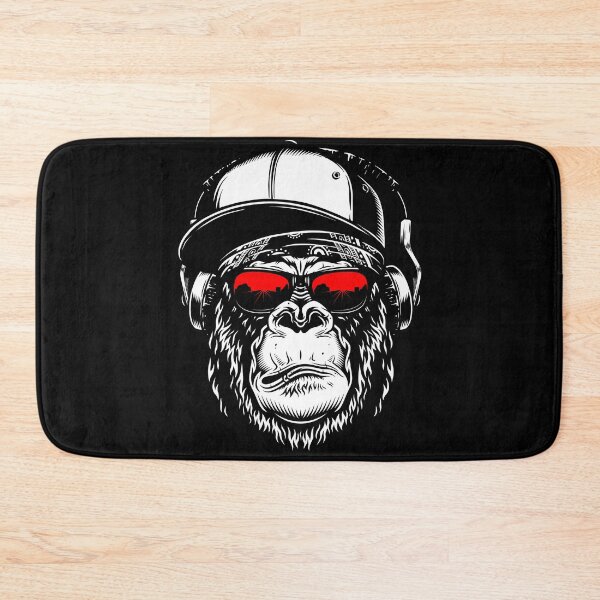 Item preview, Gorillahead with red sunglasses, cap and headphones designed and sold by froggy-stylecom.